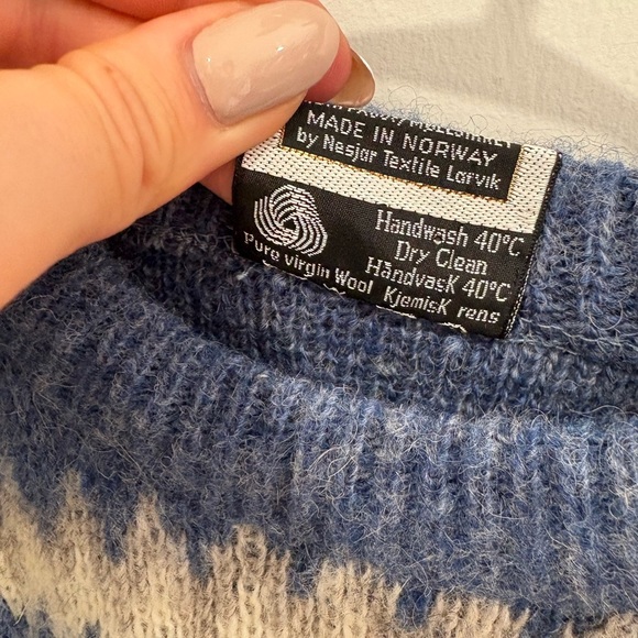 EUC-Vintage 70s Norwegian Cardigan Sweater- Men’s large - Picture 4 of 5